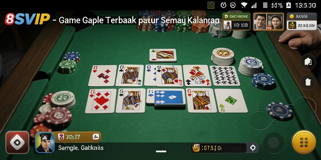 Screenshot gameplay Gaple yang menarik dan interaktif di 8SVIP.