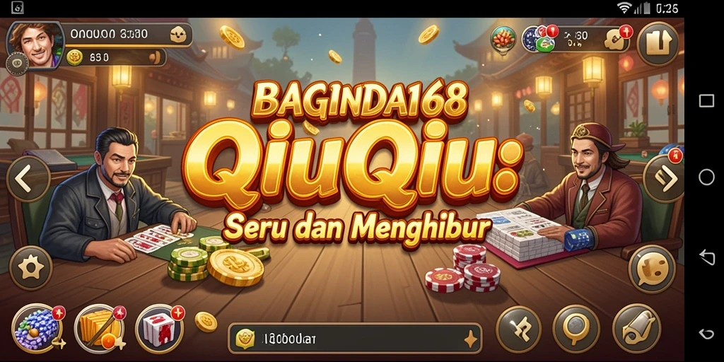 Tampilan gameplay seru dari BAGINDA168 dalam permainan QiuQiu.