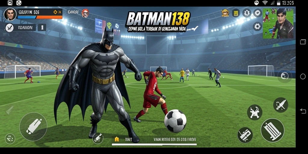 Tampilan gameplay sepak bola yang seru dan menegangkan di BATMAN138.