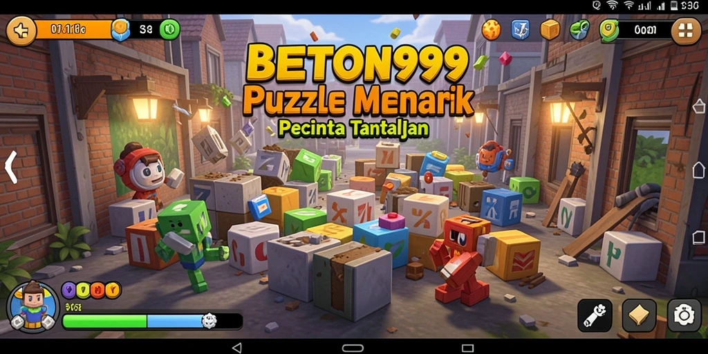 Tampilan gameplay seru dari game Puzzle BETON999.