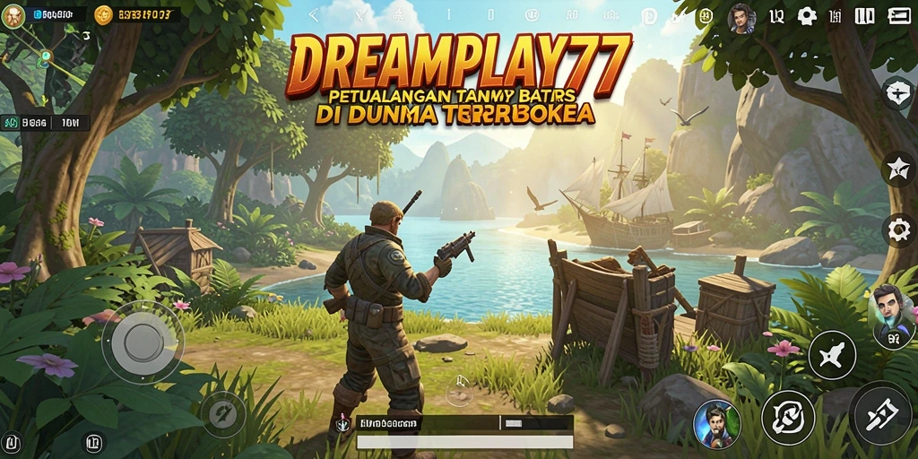 Screenshot gameplay yang menunjukkan eksplorasi dunia terbuka.