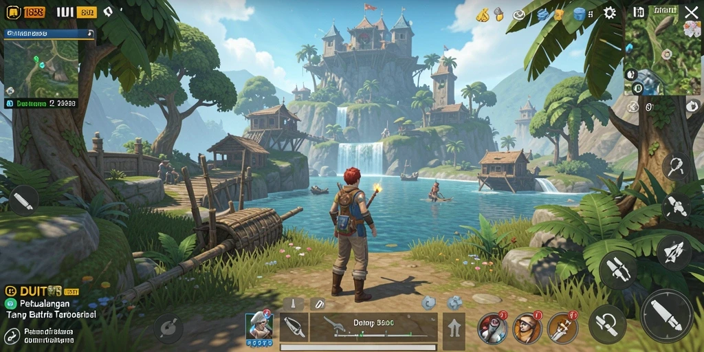 Screenshot gameplay DUIT188 menampilkan petualangan mendebarkan di dunia terbuka.