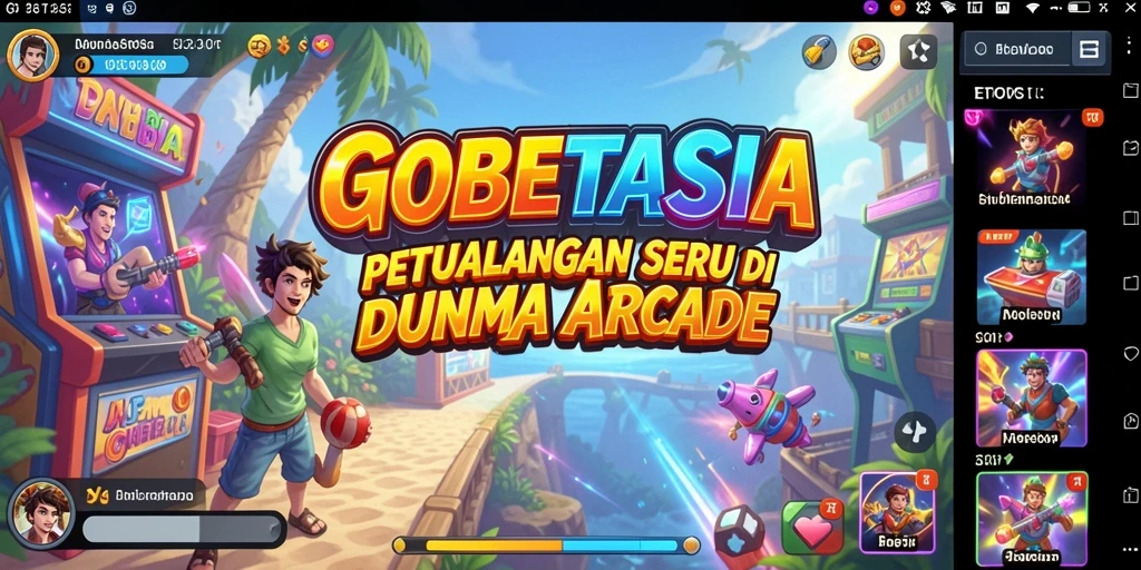 Screenshot utama GOBETASIA menampilkan aksi gameplay arcade yang mendebarkan.