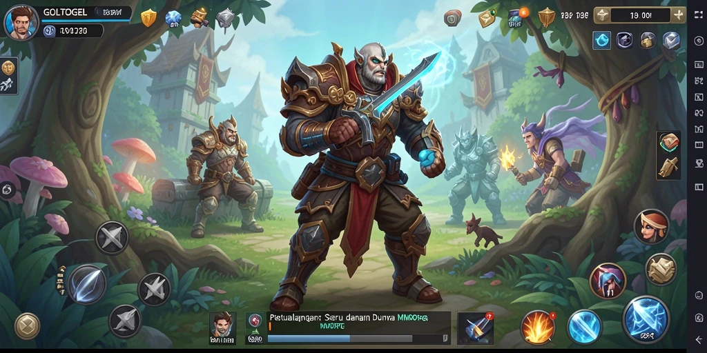 Tampilan seru gameplay GOLTOGEL dengan karakter dan dunia fantasi.