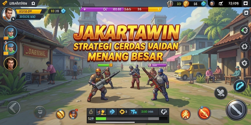 Tampilan gameplay JAKARTAWIN yang mendebarkan dan penuh strategi.