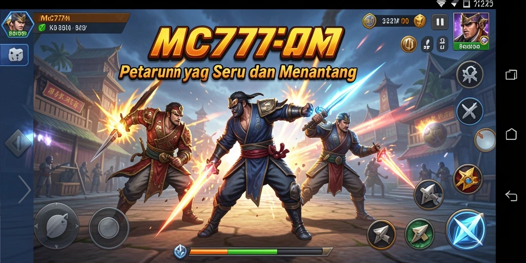 Screenshot gameplay MC777 menampilkan pertarungan seru dan grafis menawan.