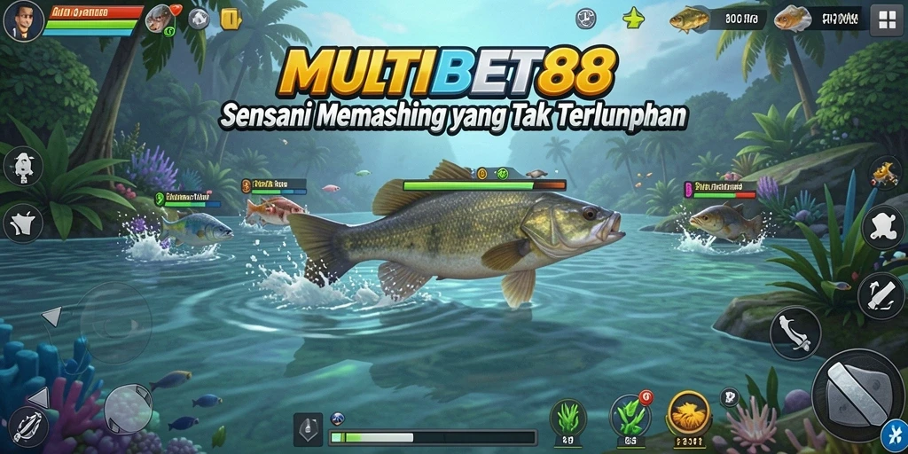 Tampilan gameplay MULTIBET88 yang menawan saat memancing ikan.