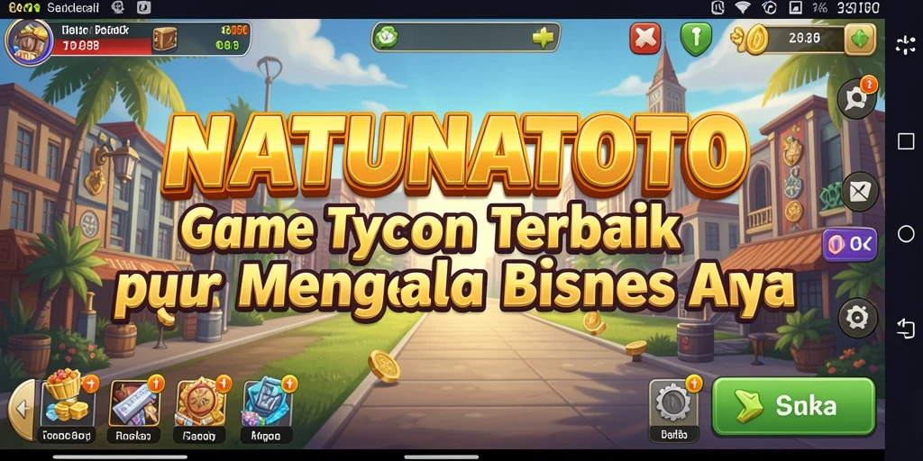 Screenshot gameplay NATUNATOTO menunjukkan manajemen bisnis yang dinamis.
