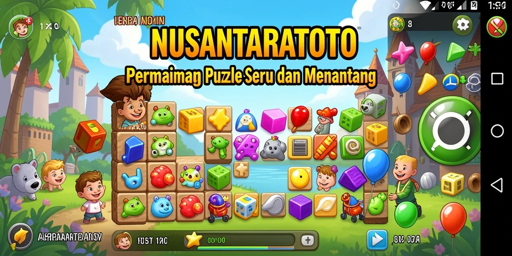 Screenshot gameplay NUSANTARATOTO yang menunjukkan aktivitas puzzle seru.