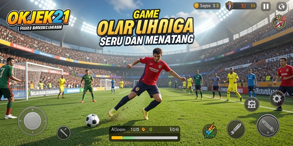 Screenshot OKJEK21 menampilkan aksi seru dalam permainan olahraga.