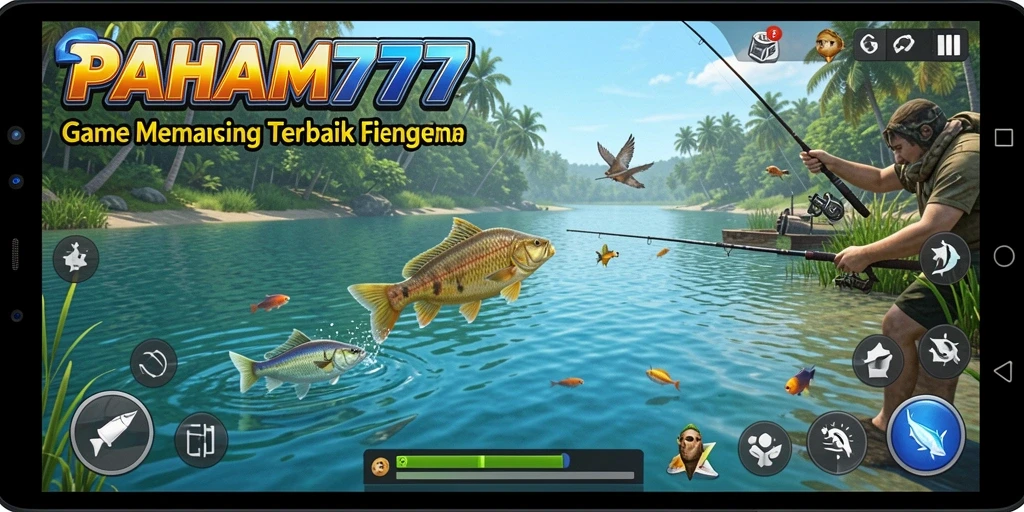 Tampilan gameplay <strong>PAHAM777</strong> yang menampilkan aksi memancing seru.