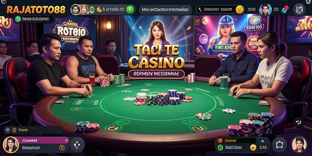 Tampilan gameplay Live Casino yang mendebarkan di RAJATOTO88.