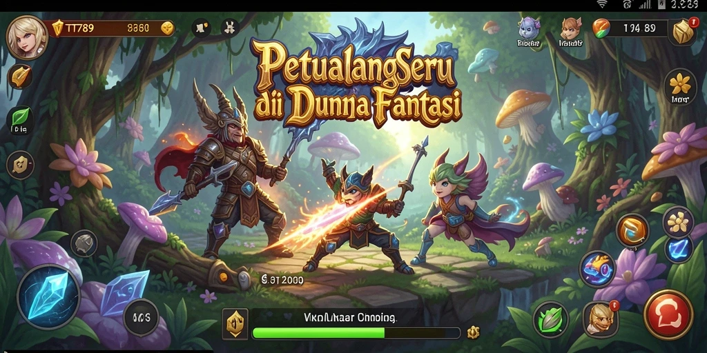 Tampilan gameplay yang menakjubkan di dunia petualangan.