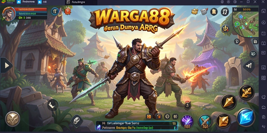 Tampilan gameplay ARPG yang mendebarkan di WARGA88.