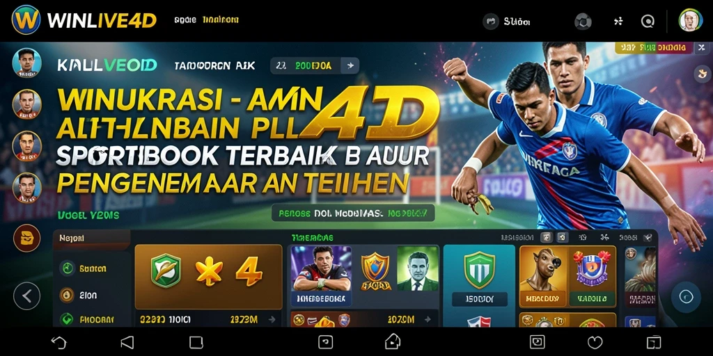 Tampilan screenshot WINLIVE4D yang menampilkan fitur taruhan olahraga.